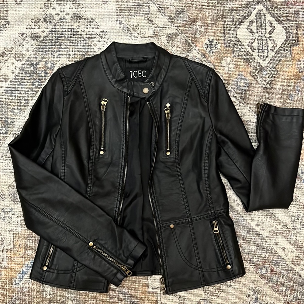 TCEC faux leather jacket